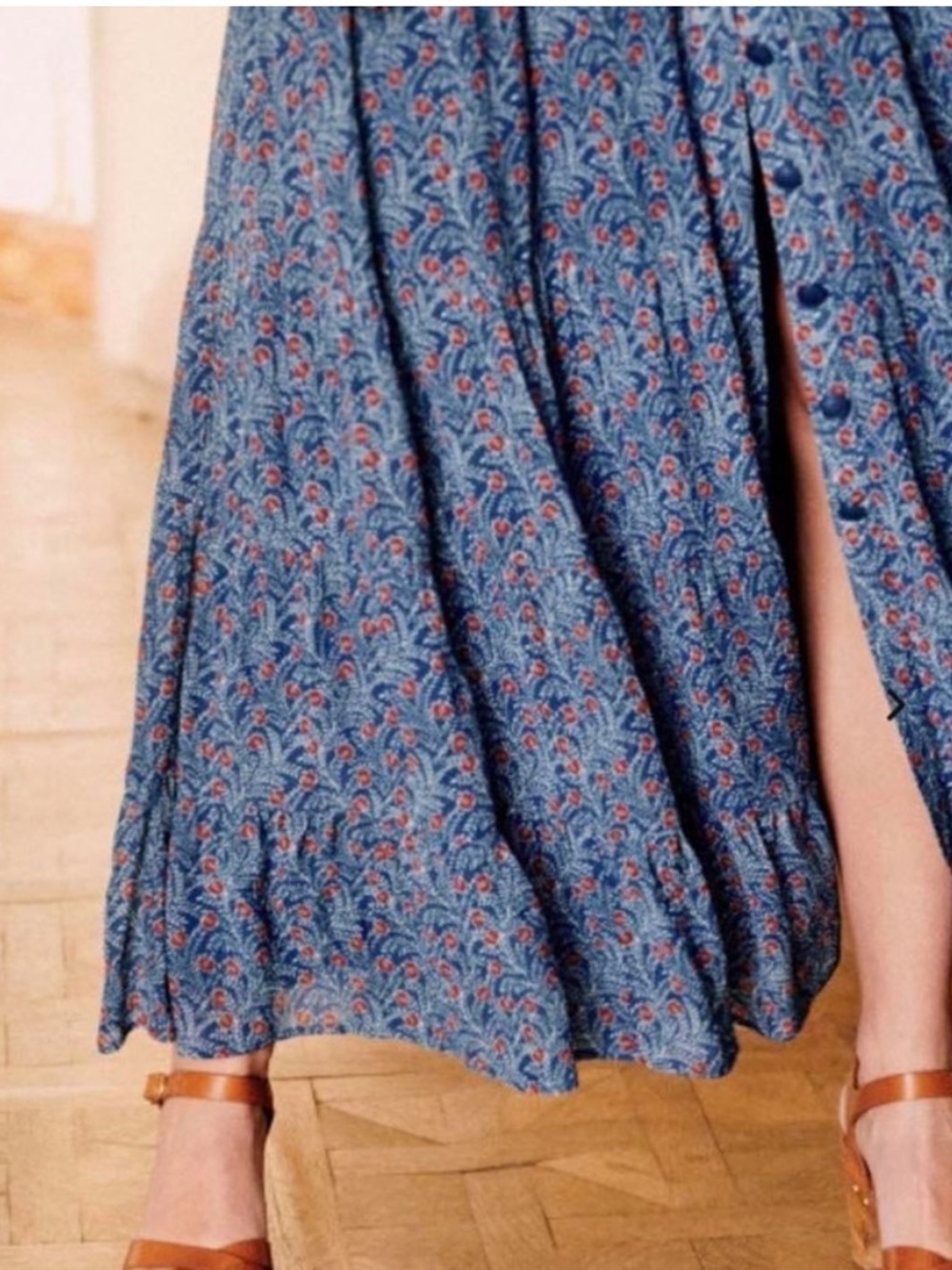 Sezane Dorice Palermo Print Skirt 40/8 - Picture 2 of 4